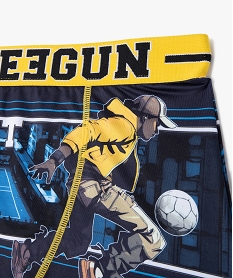 boxer microfibre douce imprimee garcon - freegun noirF204301_2