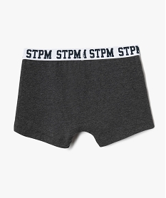 boxer en coton stretch garcon (lot de 2) grisF205101_3