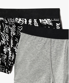 boxers en coton stretch garcon (lot de 2) noirF205301_2