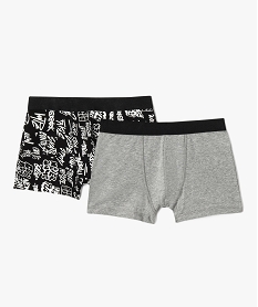 boxers en coton stretch garcon (lot de 2) noirF205301_4