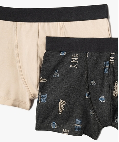 boxers en coton stretch garcon (lot de 2) grisF205401_2