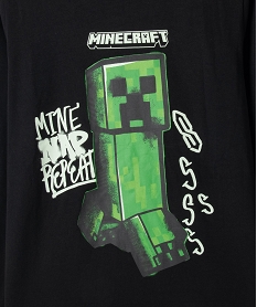 pyjama bicolore avec motif jeu video garcon - minecraft noirF205701_2