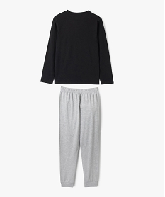 pyjama bicolore avec motif jeu video garcon - minecraft noirF205701_3