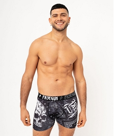 GEMO Boxer microfibre douce imprimée homme - Freegun noir standard