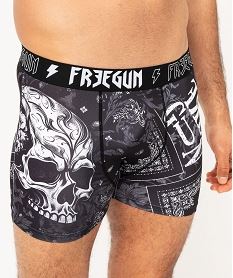 boxer microfibre douce imprimee homme - freegun noir boxers et caleconsF206101_2