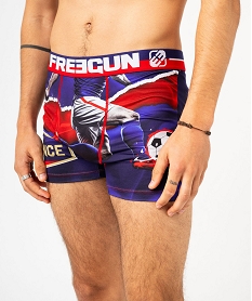 boxer microfibre imprime equipe de france de football homme - freegun bleu boxers et caleconsF206401_2