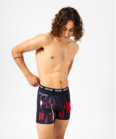 GEMO Boxer homme microfibre imprimé Spiderman - Freegun noir standard