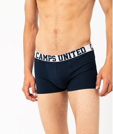boxer en coton stretch unis homme (lot de 2) - camps united bleu boxers et caleconsF206901_2