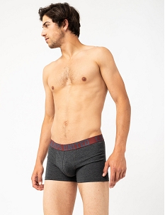GEMO Boxer en coton stretch unis homme (lot de 2) - Camps United rouge standard