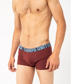 boxer en coton stretch unis homme (lot de 2) - camps united rouge boxers et caleconsF207101_4