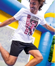 pyjashort en coton imprime homme - goldorak blancF207601_2