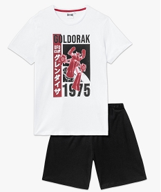 pyjashort en coton imprime homme - goldorak blancF207601_4