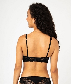 soutien-gorge push-up sans armatures en dentelle scintillante noir soutien gorge avec armaturesF211501_2