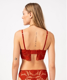 soutien-gorge triangle en dentelle avec mousses amovibles rouge soutien gorge sans armaturesF211801_2