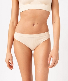 tanga en maille cotelee femme rose strings tangasF212301_2