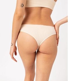 tanga en maille cotelee femme rose strings tangasF212301_3