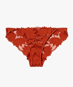 culotte en dentelle finitions satinees femme rouge culottesF213401_4