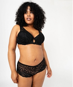 shorty en dentelle femme grande taille noir shortiesF216001_3