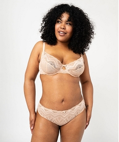 soutien-gorge grande taille emboitant a armatures en dentelle beige sous-vetementsF217501_3
