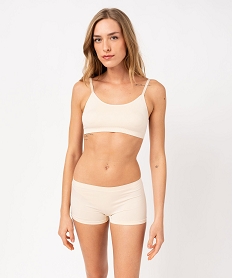 boxer en maille extensible femme rose shortiesF217801_3