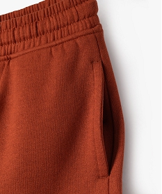 pantalon de jogging molletonne avec poches a rabat garcon rouge pantalonsF219001_2