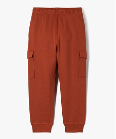 pantalon de jogging molletonne avec poches a rabat garcon rouge pantalonsF219001_4
