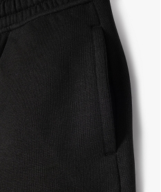 pantalon de jogging molletonne avec poches a rabat garcon noir pantalonsF219101_3