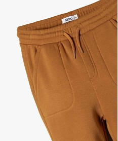 pantalon de jogging avec taille elastique garcon brun pantalonsF219201_2