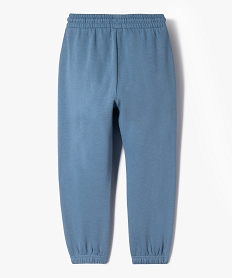 pantalon de jogging uni avec taille elastique garcon bleu pantalonsF219301_3