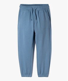 pantalon de jogging uni avec taille elastique garcon bleu pantalonsF219301_4