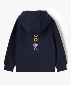 sweat a capuche en molleton doux imprime garcon - sonic bleu sweatsF219501_4