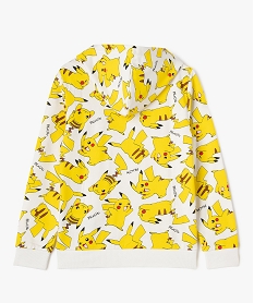 sweat a capuche avec motifs pikachu garcon - pokemon jaune sweatsF219601_3