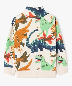 sweat a col chale en molleton doux garcon beige sweatsF220501_3