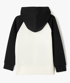 sweat a capuche bicolore garcon noir sweatsF221501_3