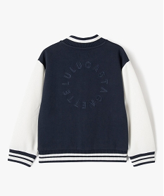 sweat bicolore esprit teddy avec devant matelasse garcon - lulucastagnette bleu sweatsF222101_4