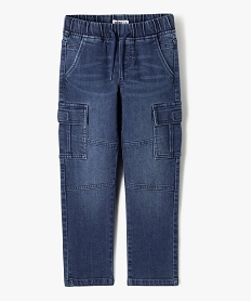 GEMO Pantalon cargo coupe slim résistant à l’usure garçon bleu vif