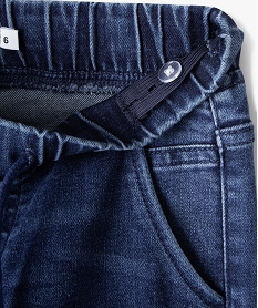 pantalon cargo coupe slim resistant a l’usure garcon gris jeansF222501_2