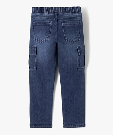 pantalon cargo coupe slim resistant a l’usure garcon gris jeansF222501_3