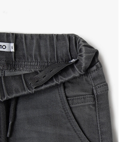 pantalon cargo coupe slim resistant a l’usure garcon gris jeansF222601_2
