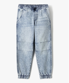 jean parachute a taille elastiquee garcon bleu jeansF222701_1
