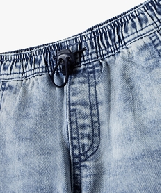 jean parachute a taille elastiquee garcon bleu jeansF222701_2