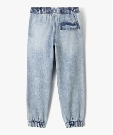 jean parachute a taille elastiquee garcon bleu jeansF222701_3