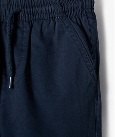 pantalon jogger en twill de coton taille elastique garcon navy pantalonsF223301_2