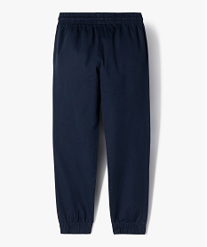 pantalon jogger en twill de coton taille elastique garcon navy pantalonsF223301_3