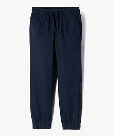 pantalon jogger en twill de coton taille elastique garcon navy pantalonsF223301_4