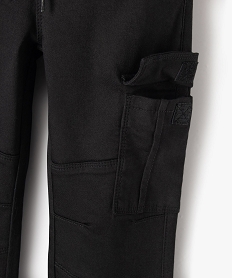 pantalon cargo resistant garcon noir standard pantalonsF223501_2