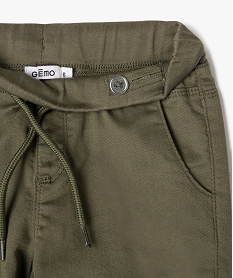 pantalon cargo resistant garcon kaki standard pantalonsF223601_3