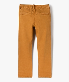 pantalon chino coupe regular taille elastique garcon brun pantalonsF224101_3