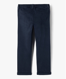 pantalon chino coupe regular taille elastique garcon bleu pantalonsF224201_3