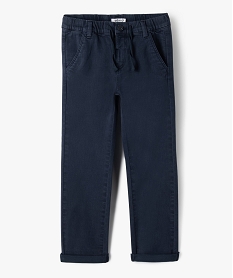 pantalon chino coupe regular taille elastique garcon bleu pantalonsF224201_4